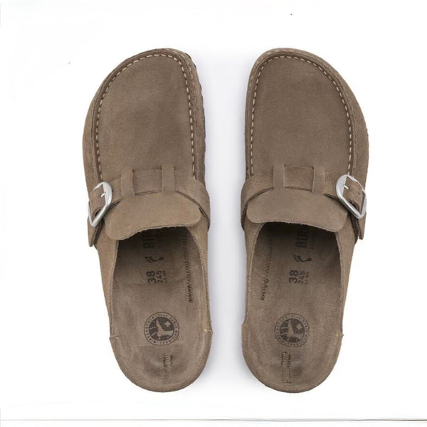 Buckley | Gray Taupe Suede