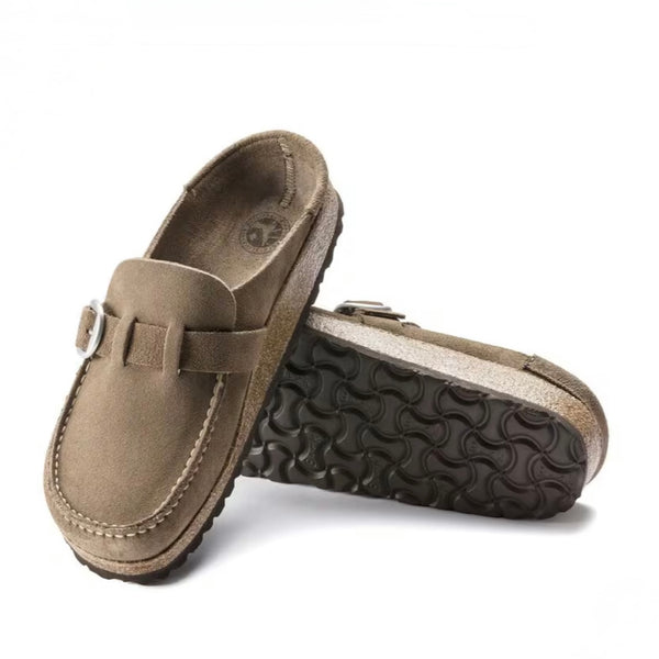 Buckley | Gray Taupe Suede