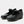 Load image into Gallery viewer, Pair of black shoes with a strap on a white background
